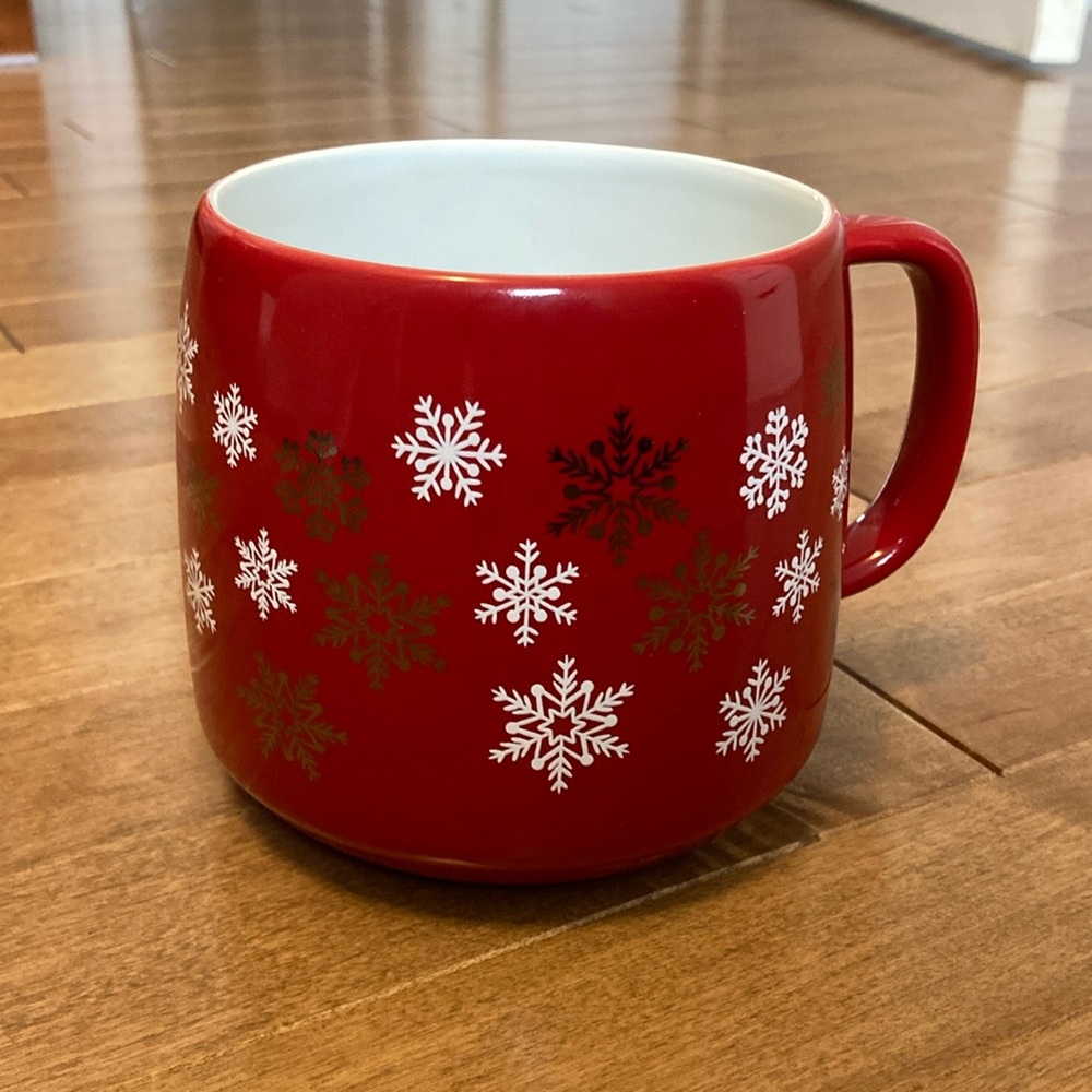 Red Snowflake Latte Mug David’s tea